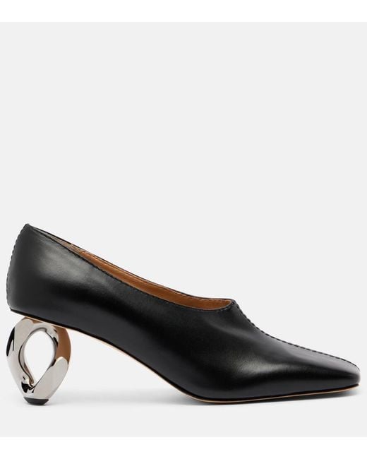 J.W. Anderson Black Chain 95 Leather Pumps