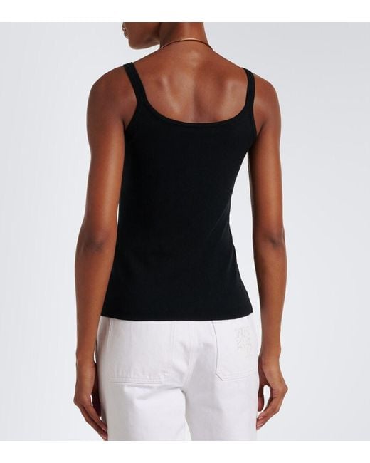 Max Mara Black Knitted Wool-Blend Tank Top