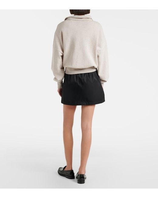 Prada Black Re-Nylon Belted Miniskirt