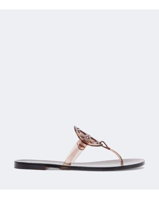 Tory Burch White Miller Thong Sandals