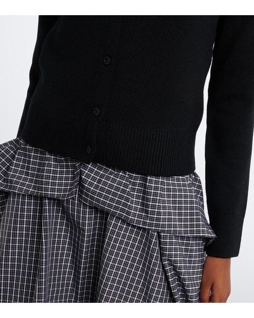 Loewe Blue Double L Wool Cardigan