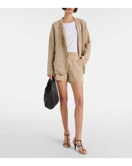 Velvet Natural Shorts Fallon Aus Leinen