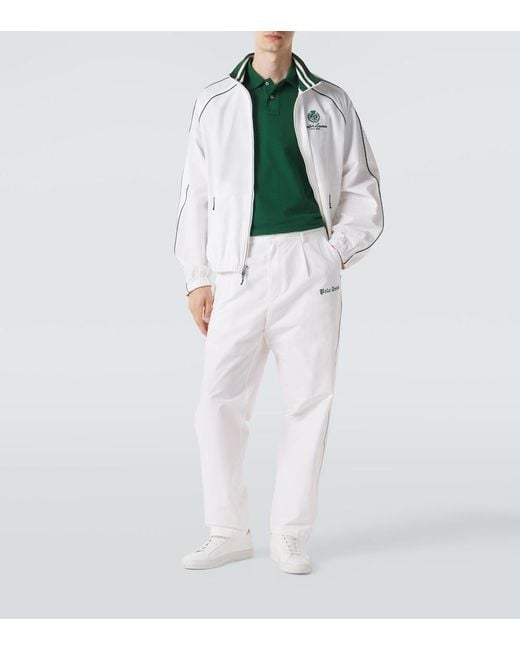 Polo Ralph Lauren White Logo Cotton-Blend Straight Pants for men