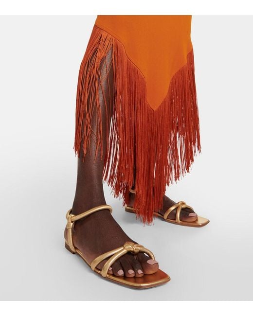 Gianvito Rossi Juno 05 Metallic Leather Sandals