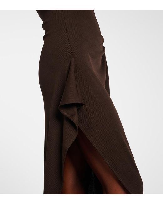 Christopher Esber Purple Cascade Embellished Midi Dress
