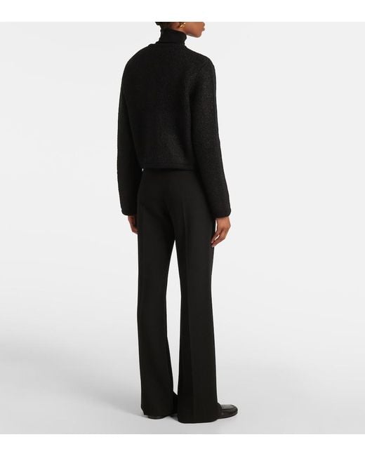 Altuzarra Black Napoline Knitted Cropped Jacket