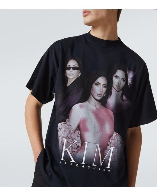 Balenciaga T-Shirt Kim K Aus Baumwoll-Jersey in Black für Herren
