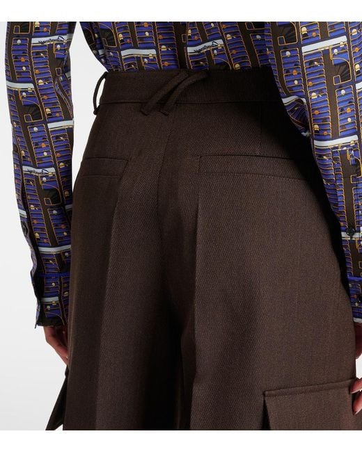Burberry Brown Wool Cargo Pants