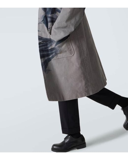 Dries Van Noten Trenchcoat Randale Aus Baumwolle in Gray für Herren
