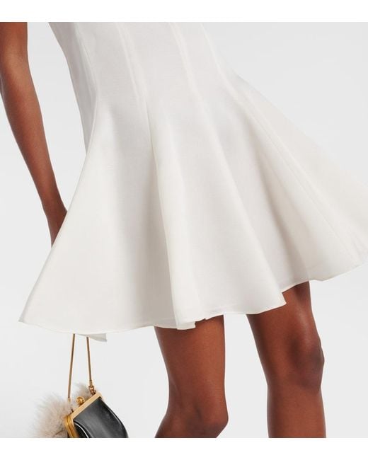 Khaite White Mags Silk Minidress