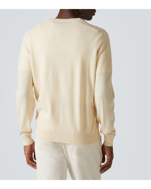 Brunello Cucinelli Pullover Aus Kaschmir in Natural für Herren