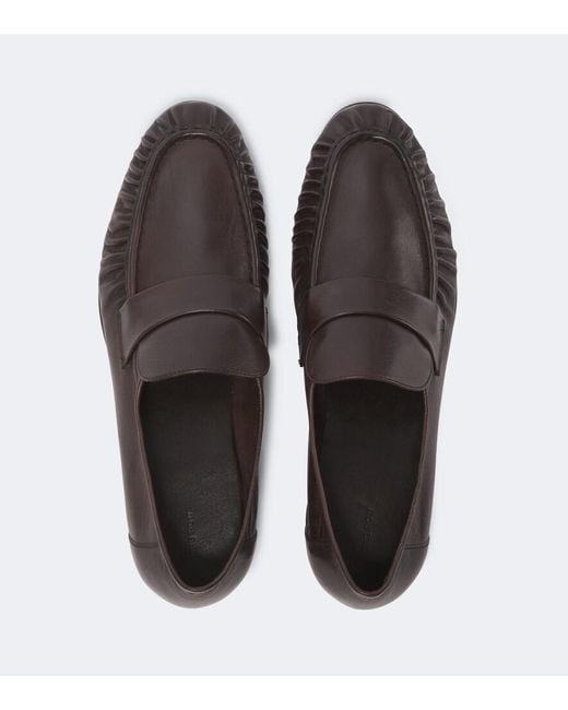 The Row Brown Soft Leather Loafers for men