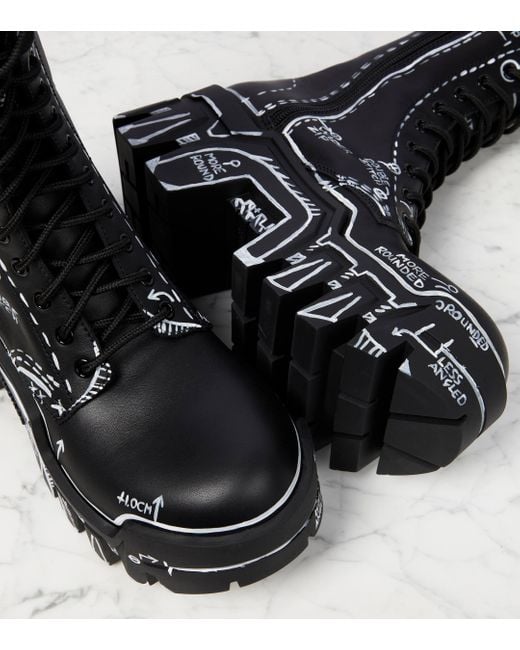 Balenciaga Black 'strike' Ankle Boots