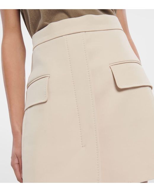 Max Mara Natural Nuoro Wool-blend Miniskirt