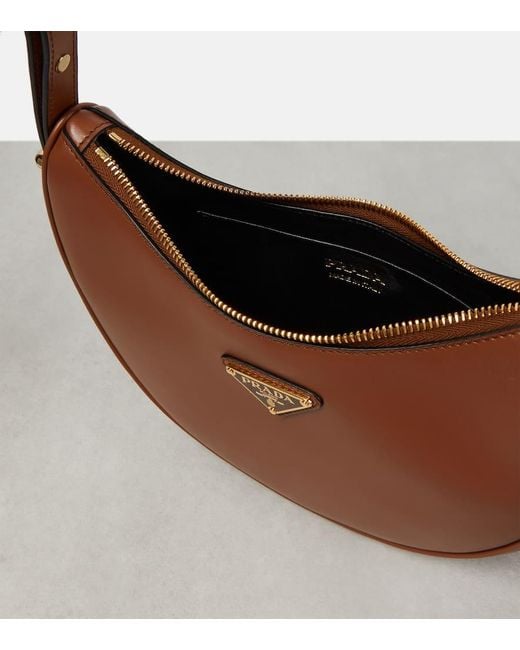 Prada Brown Arquè Small Leather Bags