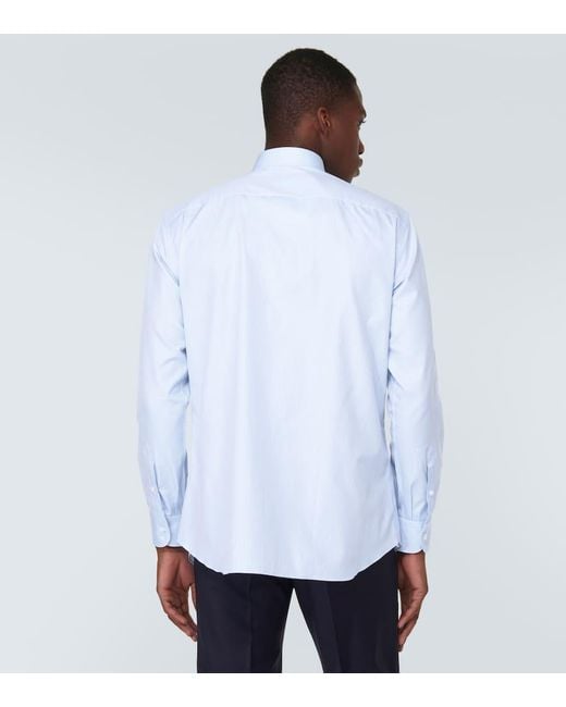Camisa William de algodon Brioni de hombre de color Blue