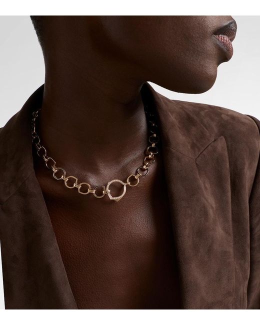 Repossi Metallic Antifer 18Kt Rose Necklace With Diamonds