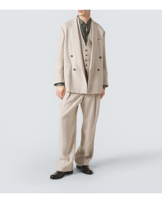 Giorgio Armani Green Archivio Linen Shirt for men