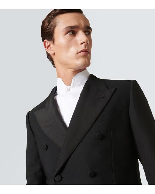 Loro Piana White Cotton Tuxedo Shirt for men