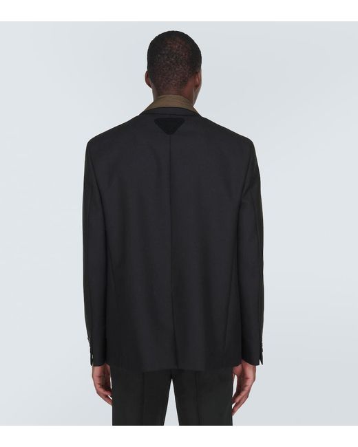 Prada Black Wool And Mohair Suit Jacket for men