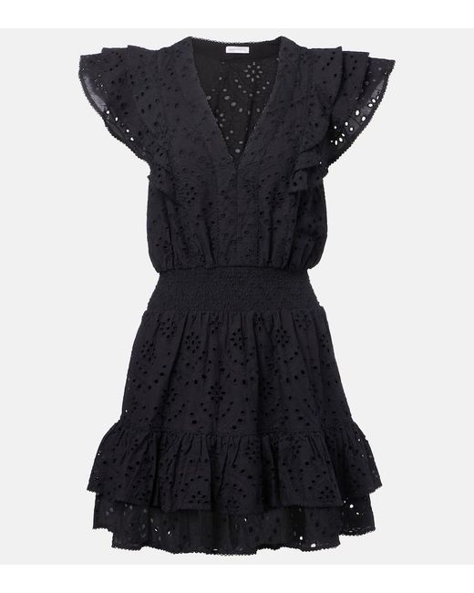 Poupette Black Camila Ruffled Minidress
