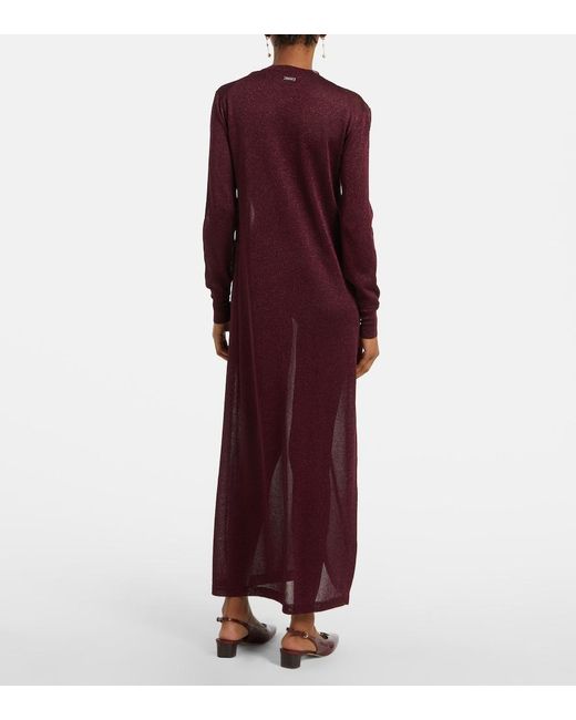 Ferragamo Purple Lame Cardigan