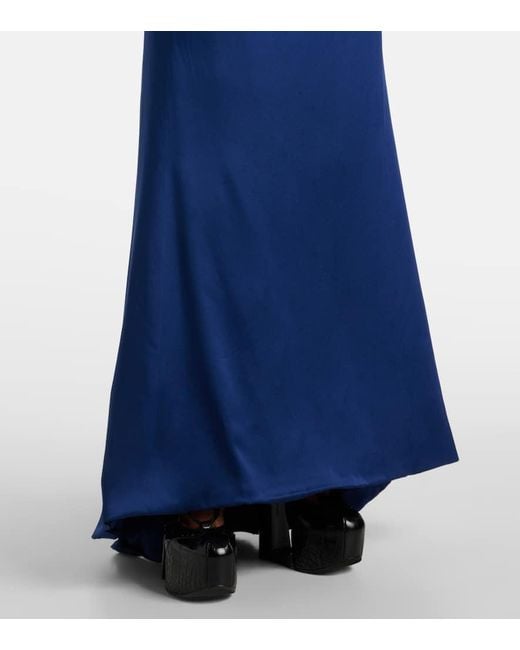 Vestido Corse De Novia Astral De Saten Vivienne Westwood de color Blue