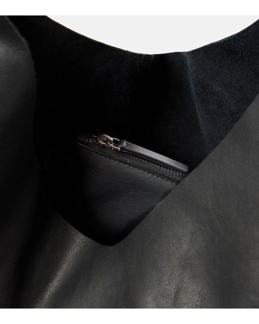 The Row Black Bindle 3 Leather Tote Bag