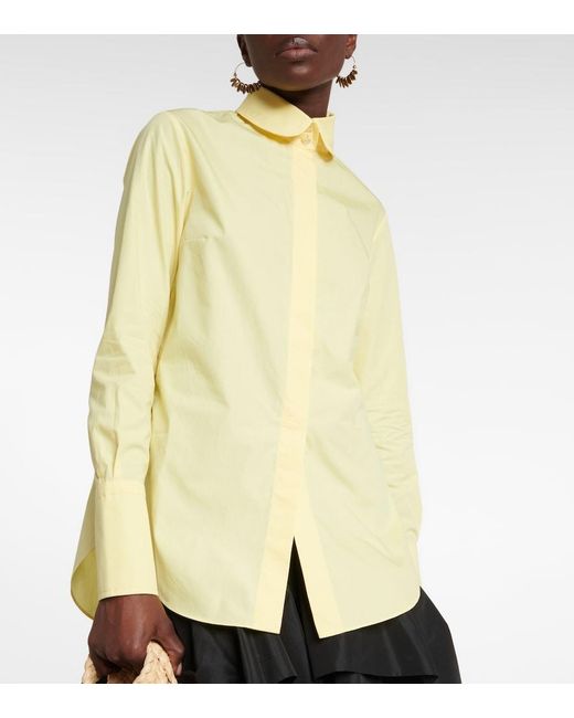 Patou Yellow Oversized Cotton Poplin Shirt