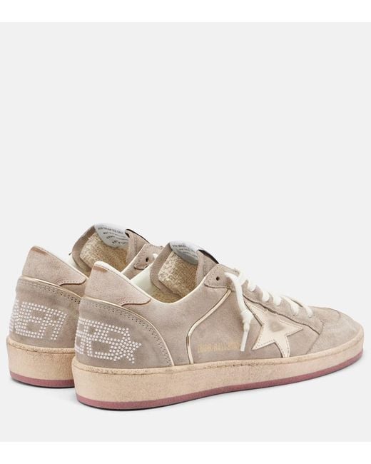 Golden Goose Deluxe Brand Pink Sneakers Ballstar Aus Veloursleder