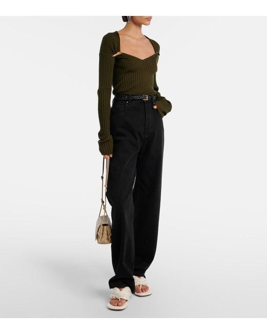 Bottega Veneta Natural Salsa Intrecciato Leather Thong Sandals