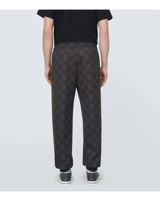 Gucci Gray Jumbo GG Track Pants for men