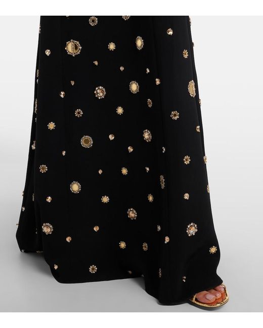Jenny Packham Black Frency Embellished Gown