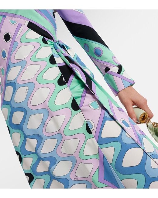 Emilio Pucci Blue Vivara Wrap Dress