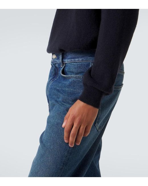 The Row Blue Cyrus Cashmere And Alpaca Sweater for men
