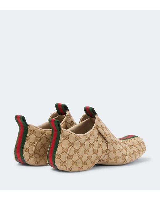 Gucci Brown Drip Gg Canvas Sneakers for men