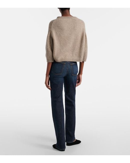 Khaite Blue Danielle High-Rise Straight Jeans