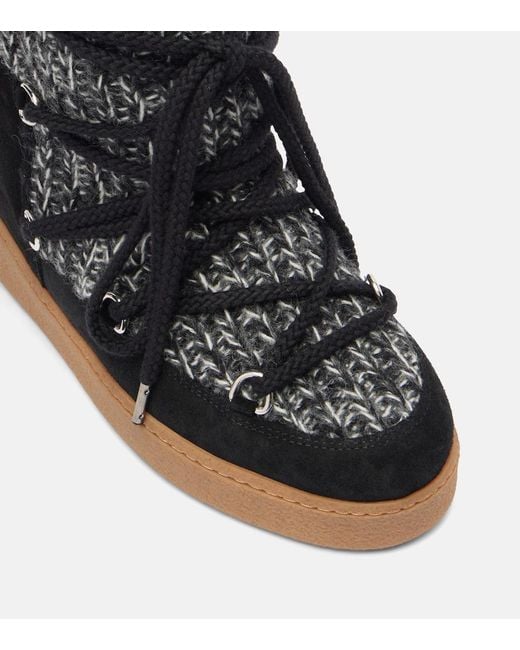Isabel Marant Black Suede-Trimmed Snow Boots