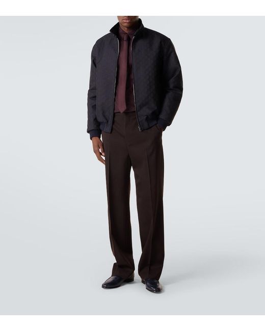 Gucci Black Gg Jacquard Track Jacket for men