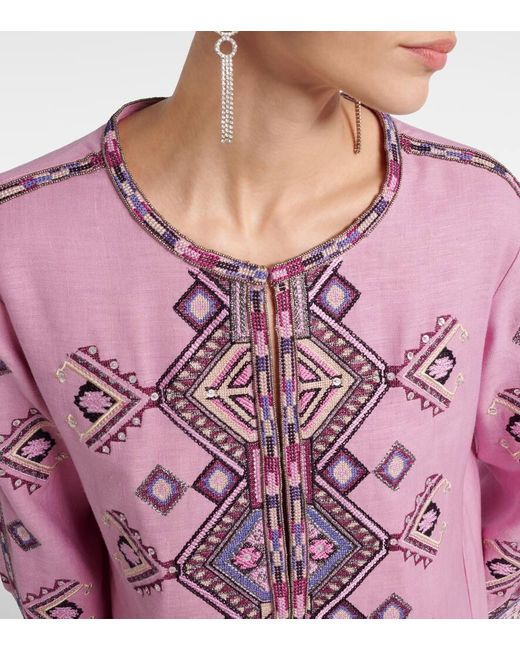 Robe Zayana En Soie A Sequins Isabel Marant en coloris Pink