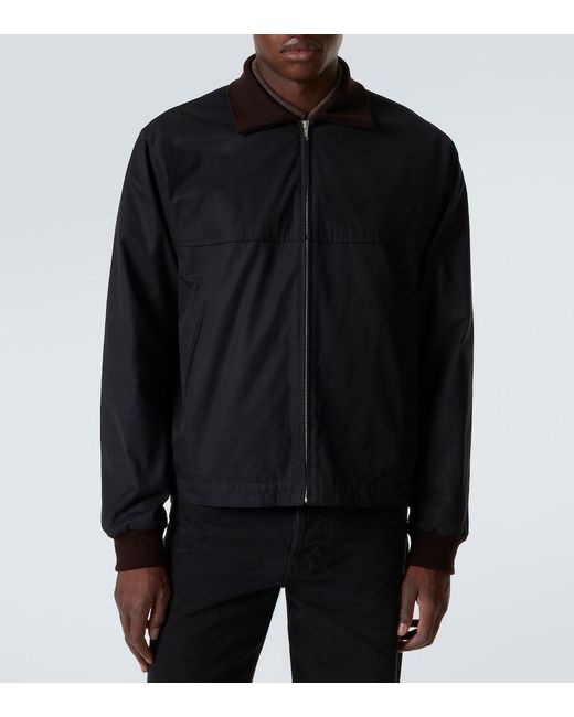 The Row Black Mantis Cotton Gabardine Blouson Jacket for men