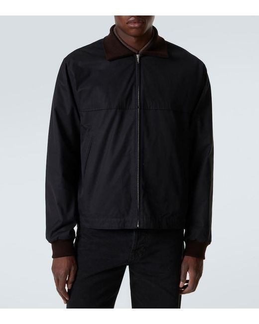 The Row Black Mantis Cotton Gabardine Blouson Jacket for men