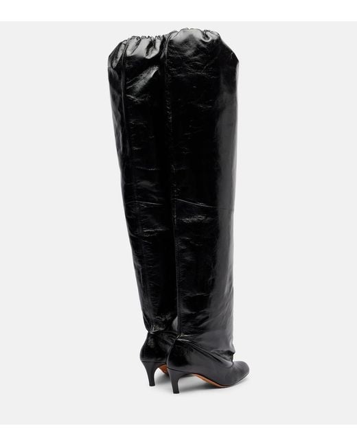 Proenza Schouler Black Uma 60 Leather Over-The-Knee Boots