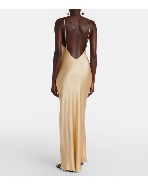 Isabel Marant Natural Nevana Satin Slip Dress