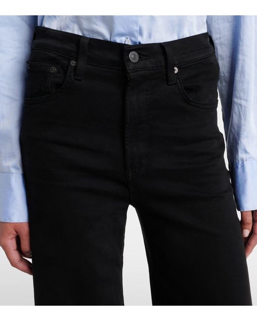 Citizens of Humanity Black Lyra High-Rise Wide-Leg Jeans