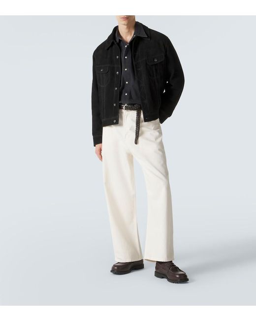 Studio Nicholson White Paolo Barrel-Leg Jeans for men
