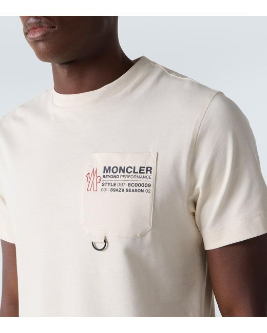 Moncler White Logo Cotton Jersey T-Shirt for men