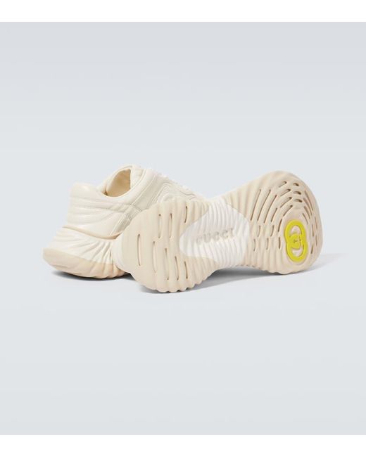Zapatillas de piel con GG Gucci de hombre de color White