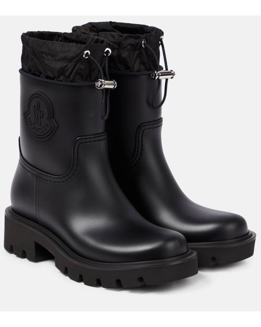 Moncler Black Kickstream Rain Boots