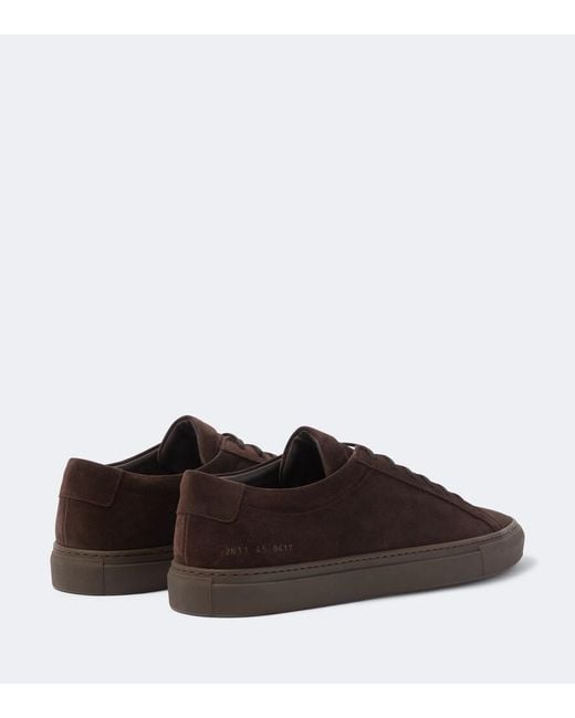 Common Projects Brown Achilles Suede Sneakers for men